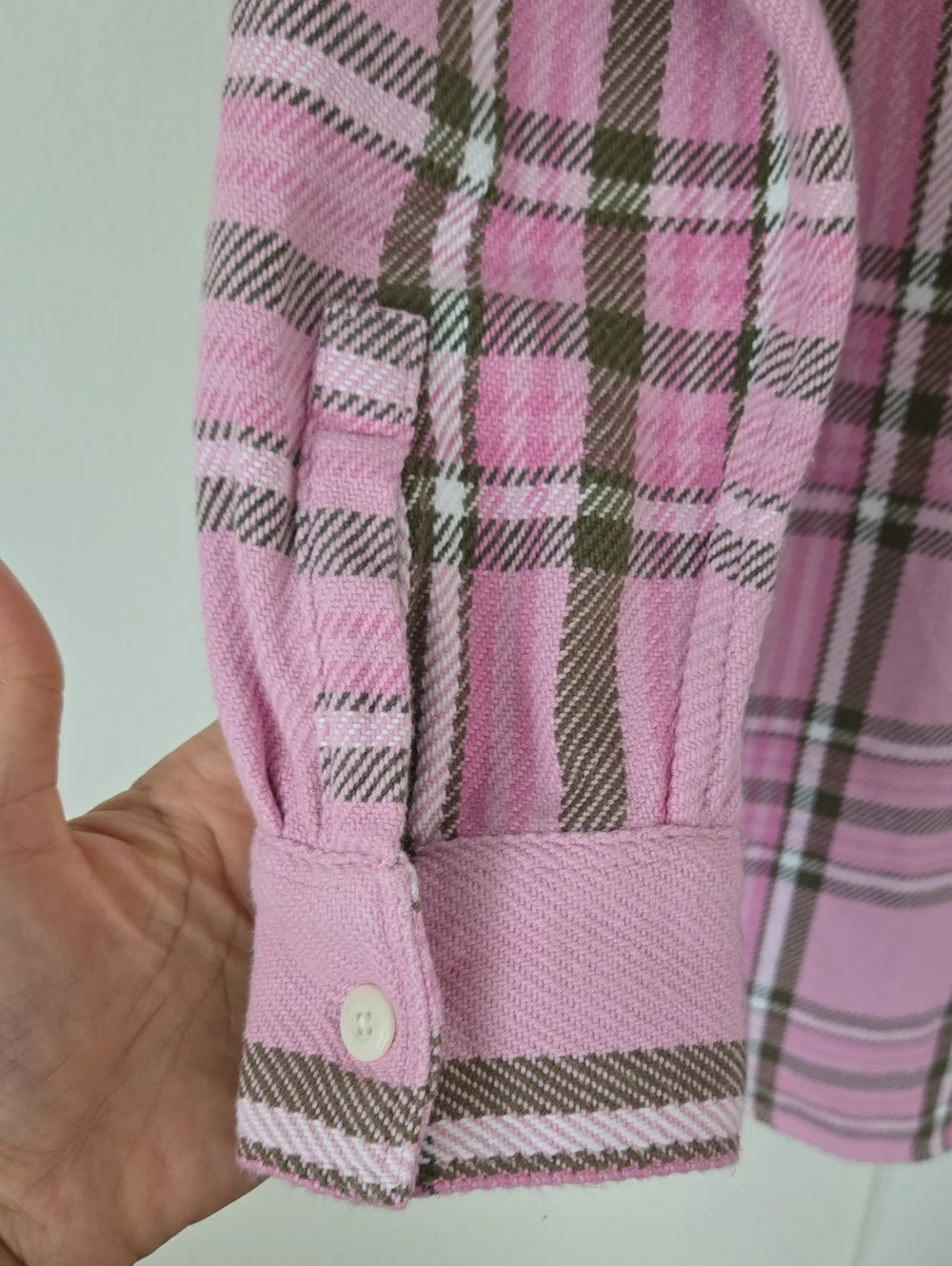 Outerknown Blanket Shirt Dress Pink Plaid Button Front Organic Cotton Shacket